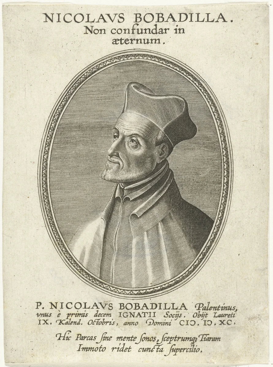 Portret van Nicolaus Bobadilla by Unknown, print, 1576-1628
