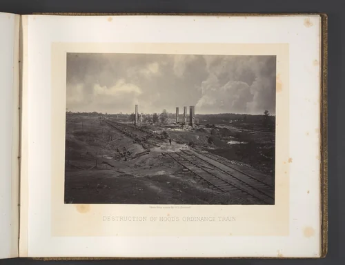 Destruction of Hood's Ordinance Train by George N. Barnard, photograph, 1860-1869