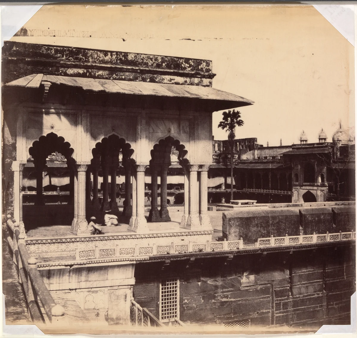 The Diwan-i Khas from the Mussaman Burj, Agra Palace by John Murray, photograph, 1862-1864
