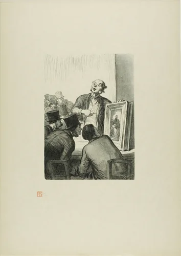The Auction House: The Expert by Charles Maurand, print, 1863
