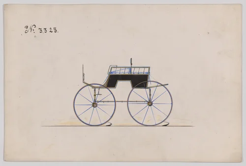 Game Wagon # 3323 by Brewster & Co., drawing, 1877