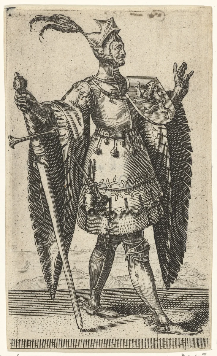 Portret van Dirk II, graaf van Holland by Adriaen Matham, print, 1620