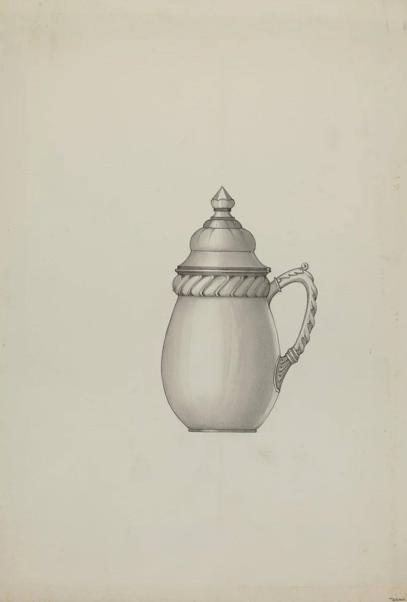 Pewter Honey Jar by Dana Bartlett, index of american design, 1937