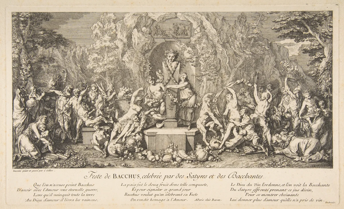 The Fête of Bacchus by Claude Gillot, print, 1685-1722