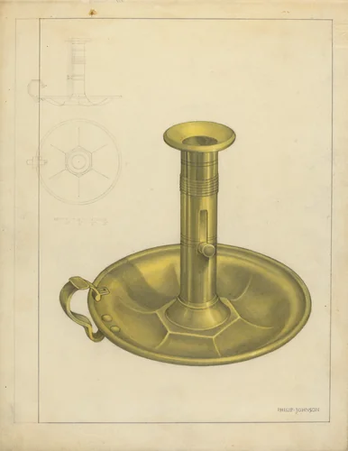 Candlestick by Philip Johnson, index of american design, 1939