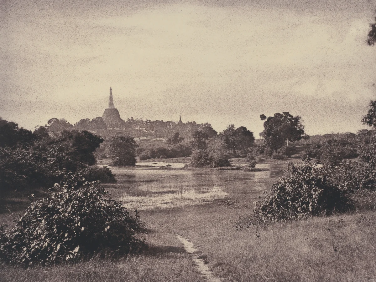 Rangoon: View near the Lake by Linnaeus Tripe, photograph, 1855