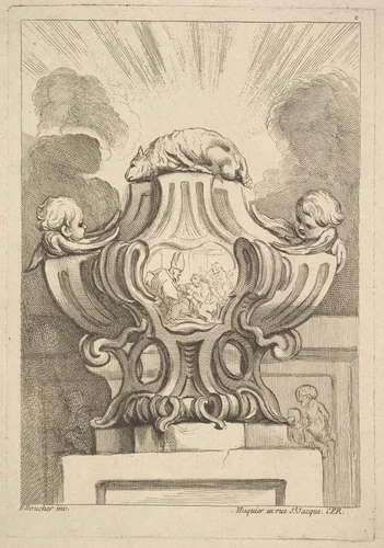 Design for an Urn by Gabriel Huquier, print, 1725-1772