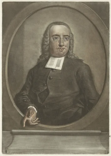Portret van de predikant Willem Lodewijk Pielat by Aert Schouman, print, 1748-1792