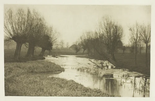 A Backwater on the Lea by Peter Henry Emerson, print, 1880-1888