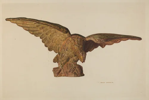 Gatepost Finial by Adolph Opstad, index of american design, 1941