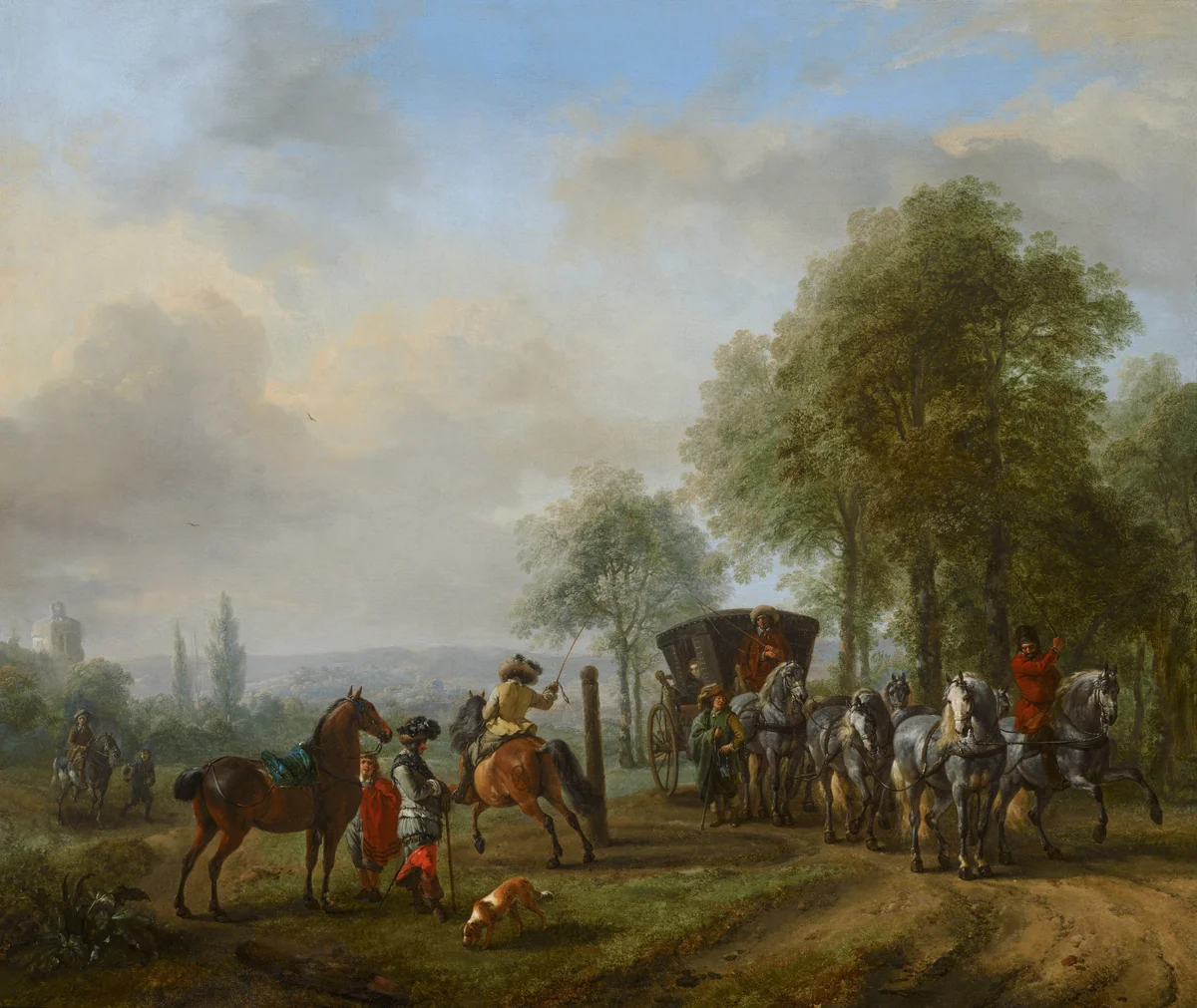 The Riding School by Philips Wouwerman, painting, 1660