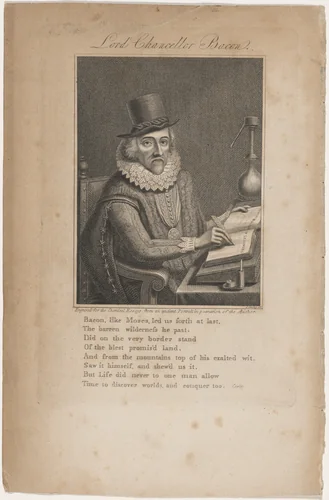 Lord Chancellor Bacon by J. Dadley, print, 1717-1857