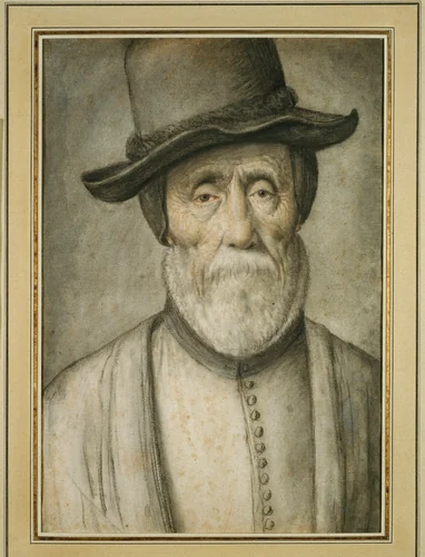Portrait of an Old Man by Lagneau, drawing, 1585-1615