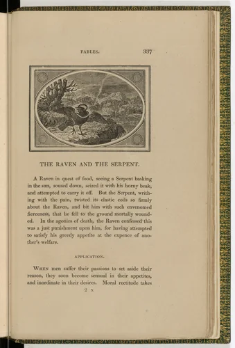 Headpiece (page 337) from The Fables of Aesop by Thomas Bewick, illustrated book, 1818