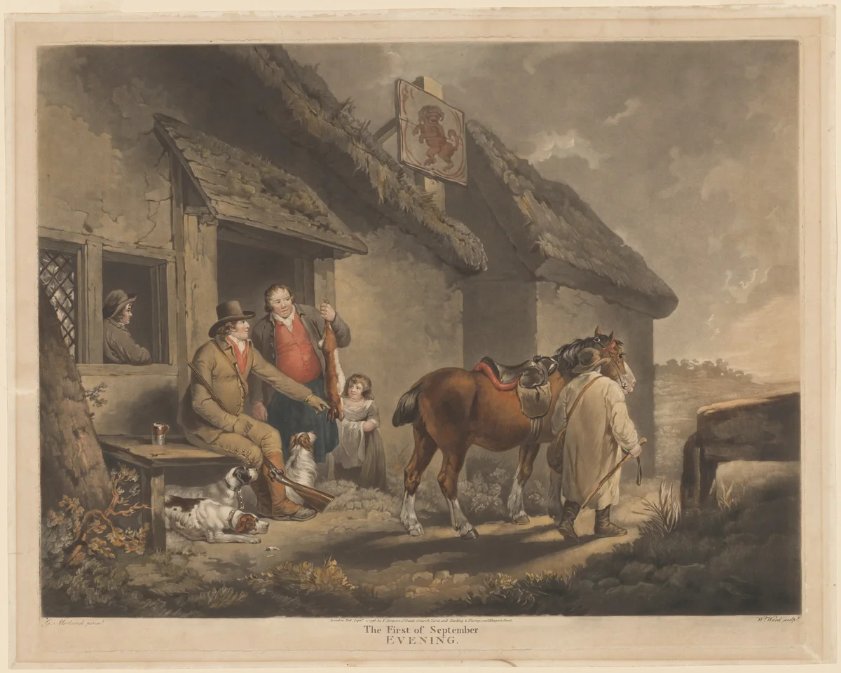 The First of September, Evening by William Ward; George Morland, print, 1796