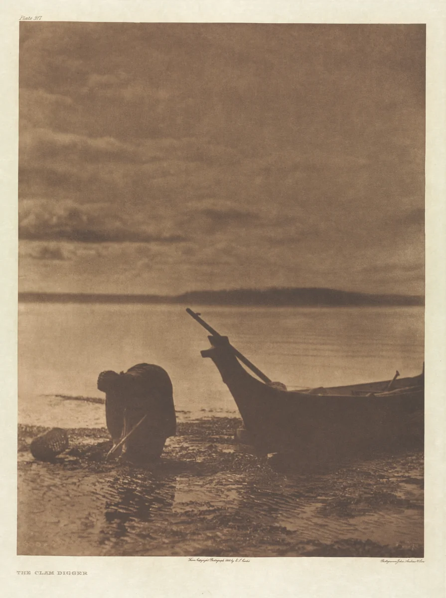 Portfolio IX, Plate 317: The Clam Digger by Edward Curtis, other, 1900