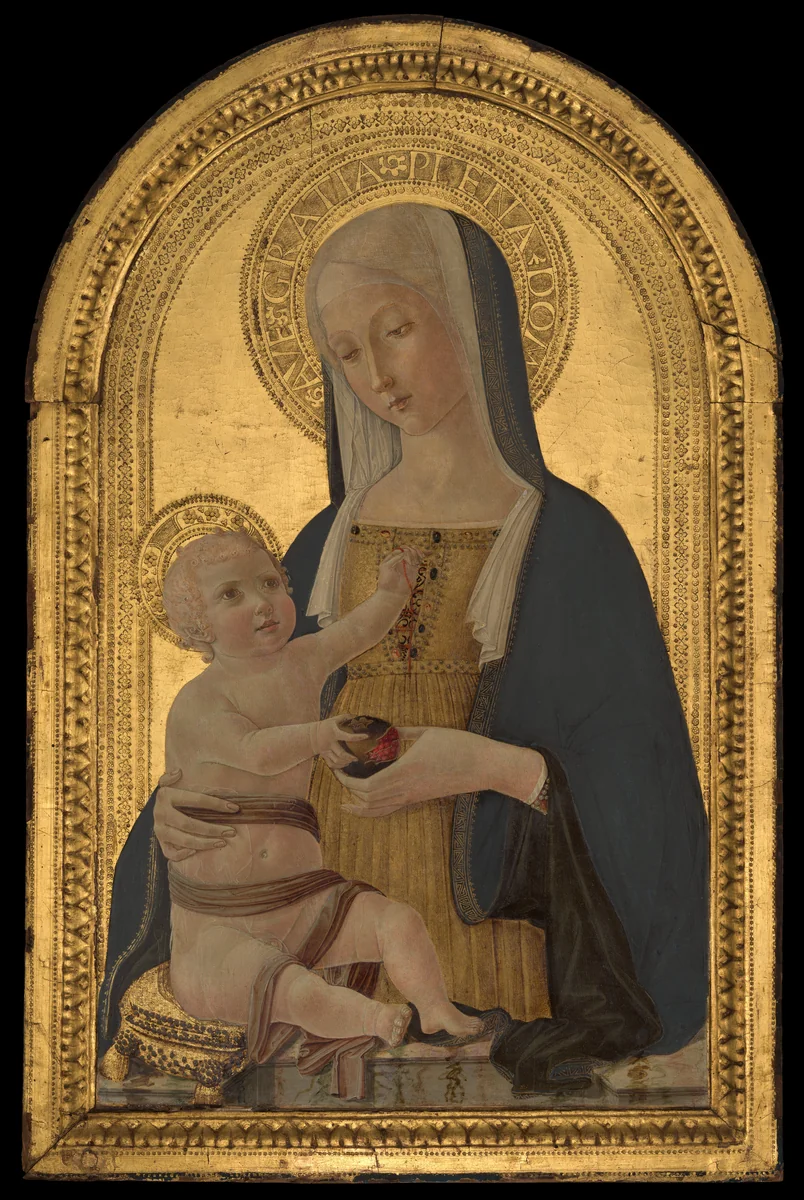 Madonna and Child by Benvenuto di Giovanni, painting, 1467-1473