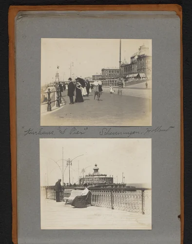 Gezicht op het Kurhaus en de pier in Scheveningen by Jan van der Mey, book, 1902