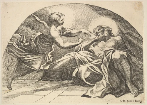 Angel appearing to Peter in Prison by Robert van Audenaerde, print, 1680-1743