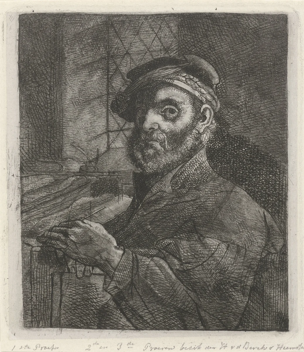 Portret van een onbekende man by Jacobus Ludovicus Cornet, print, 1851