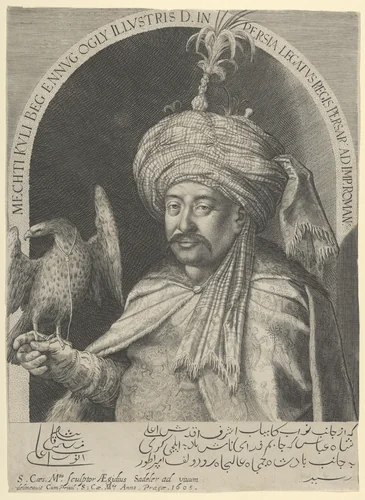 Mechti Kuli Beg, Persian Ambassador to Prague by Aegidius Sadeler II, print, 1605