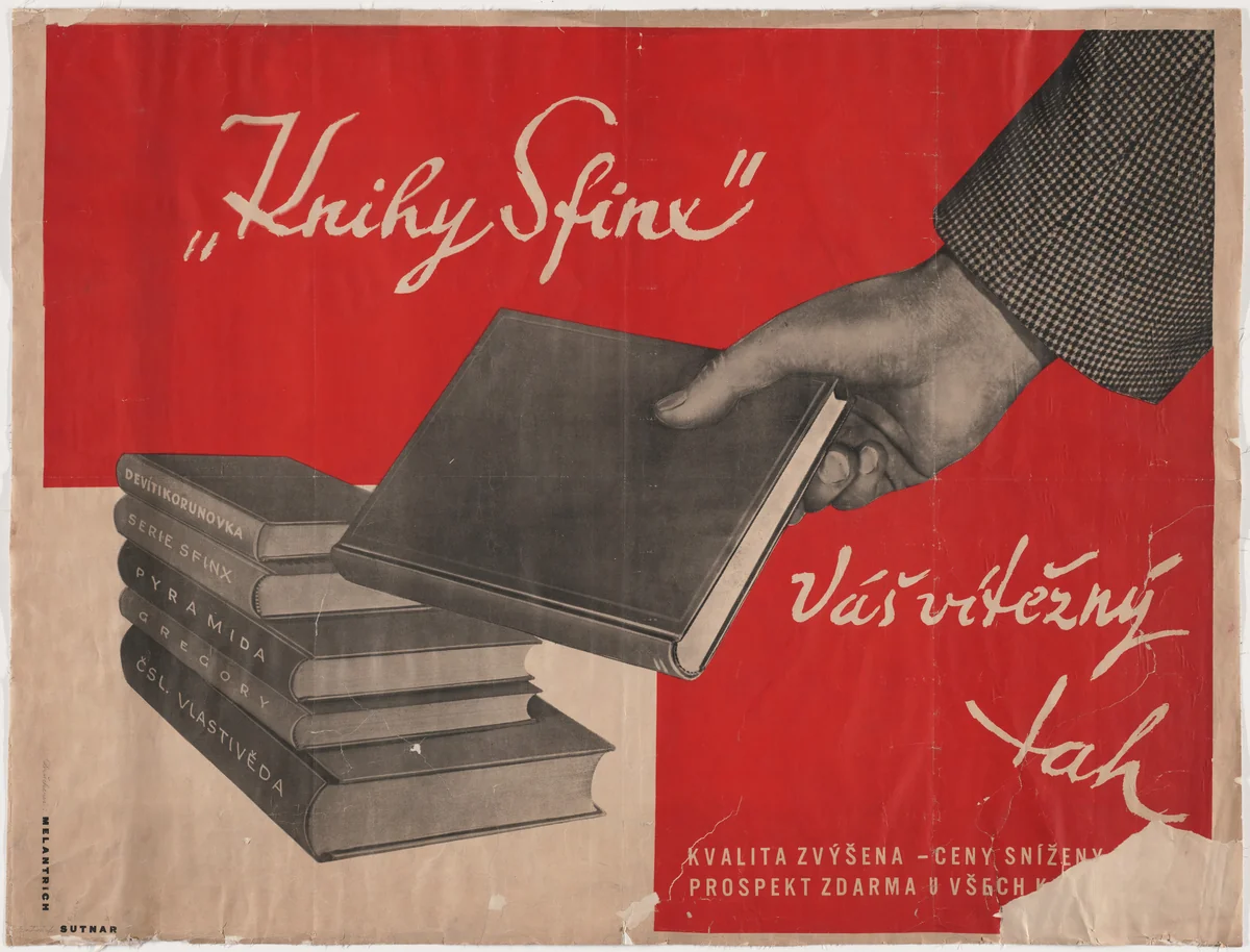 "Knihy Sfinx" Vas vitezny tah by Ladislav Sutnar, design, 1920