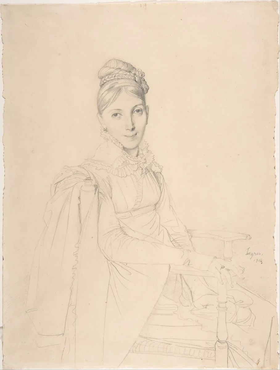 Portrait of a Seated Lady by Jean-Auguste-Dominique Ingres, drawing, 1814