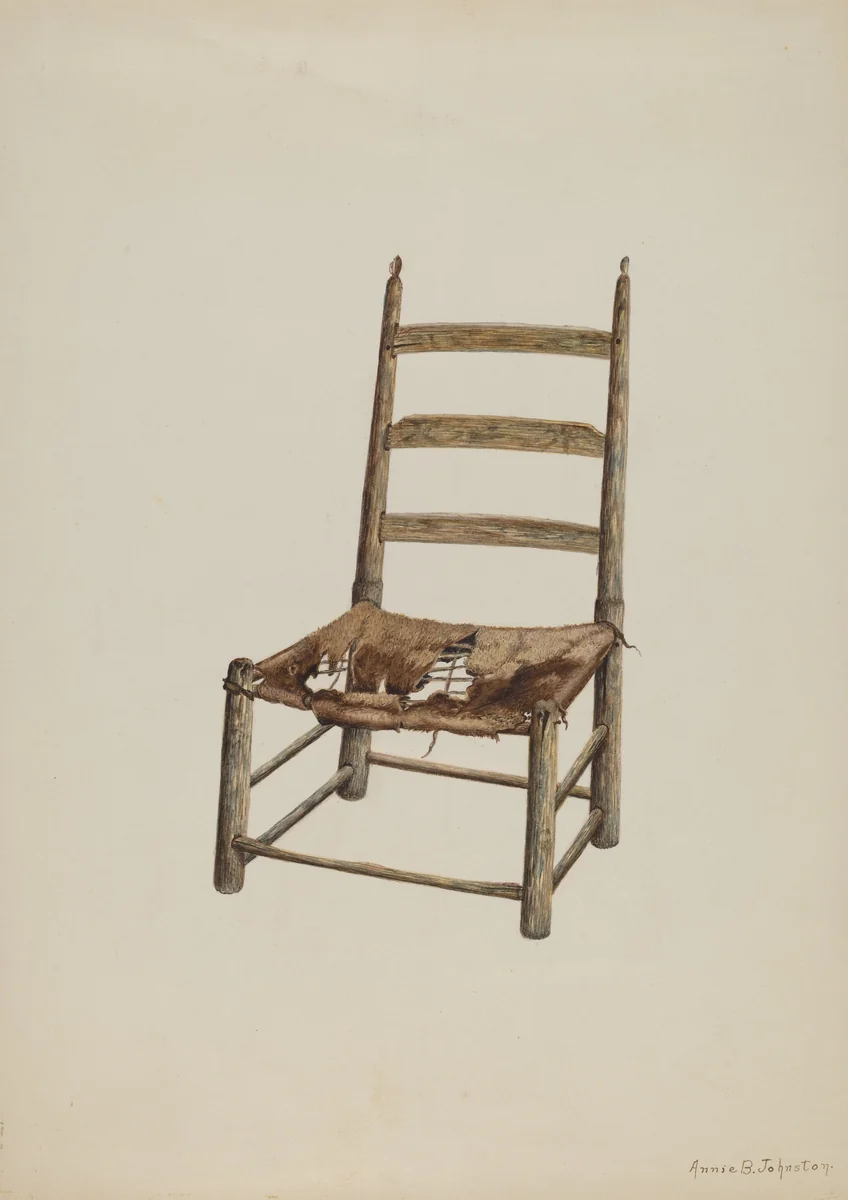 Handmade Chair by Annie B. Johnston, index of american design, 1938