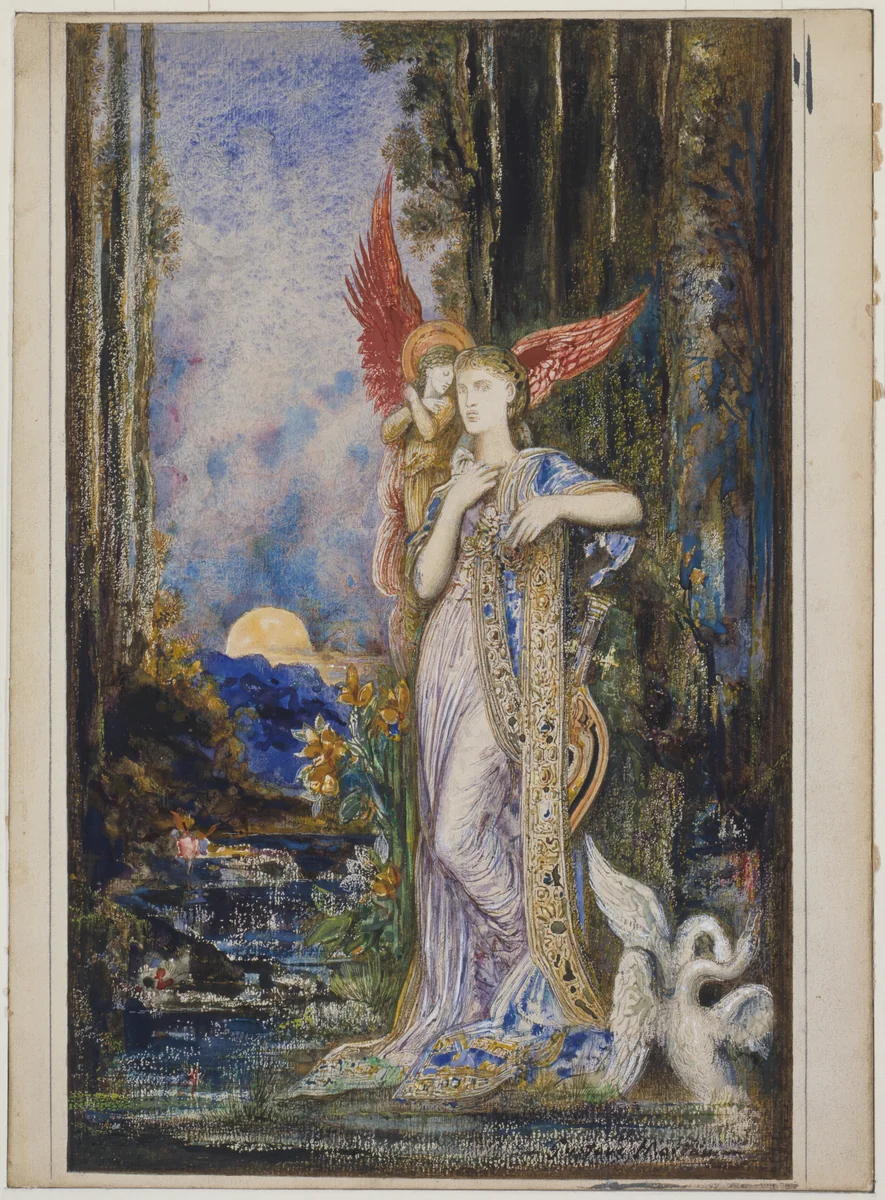 L'Inspiration by Gustave Moreau, painting, 1883-1898