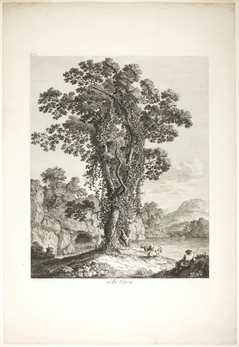 Near la Cava, from Suite de IV Vues Dessinées Dans le Roiaume de Naples by Jacob Philipp Hackert, print, 1779