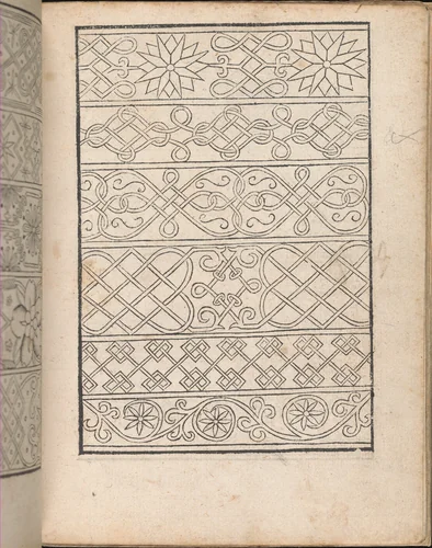 New Modelbüch allen Nägerin u. Sydenstickern (Page 8r) by Hans Hoffman, book, 1556