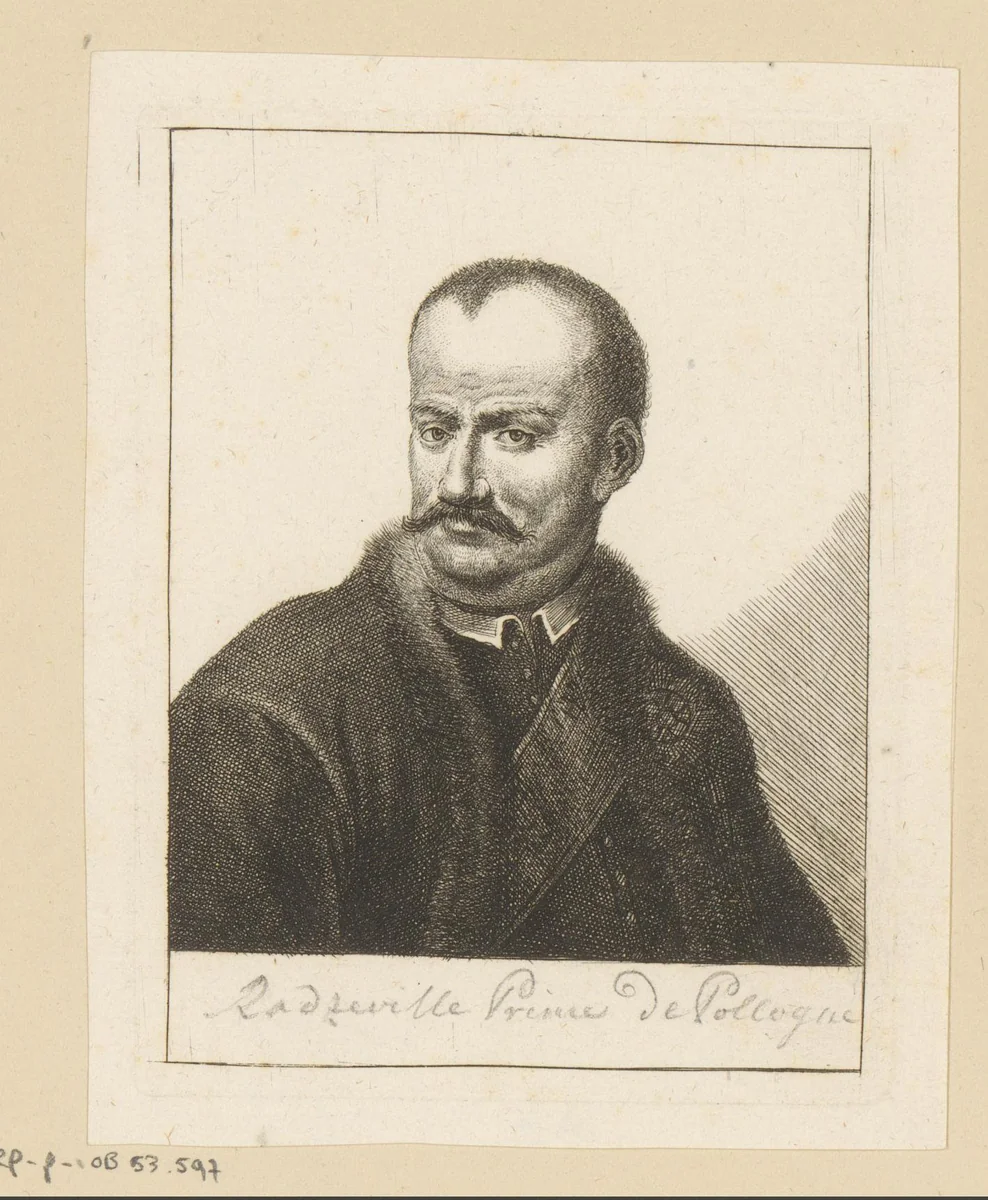 Portret van Radziwill, prins van Polen by Johann Andreas Benjamin Nothnagel, print, 1739-1804