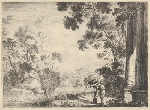 The Angel Advises Tobie (L'Ange conseillant Tobie) by Henri Mauperché, print, 1625-1685