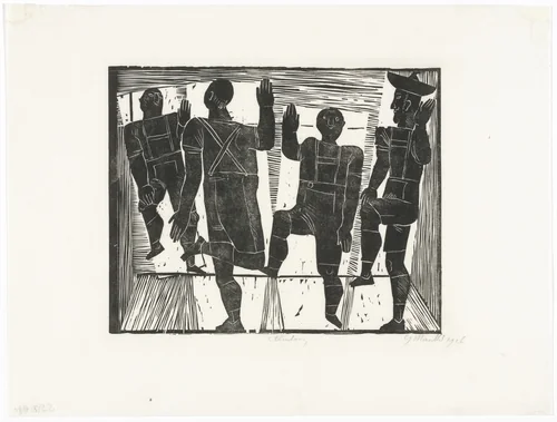 Alpine Dance (Almtanz) from the periodical in portfolio form Die Schaffenden , vol. 6, no. 2 by Gerhard Marcks, print, 1924