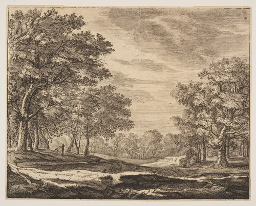 Plate 5, from Six Views in the Wood of The Hague by Roelant Roghman, print, 1640-1652