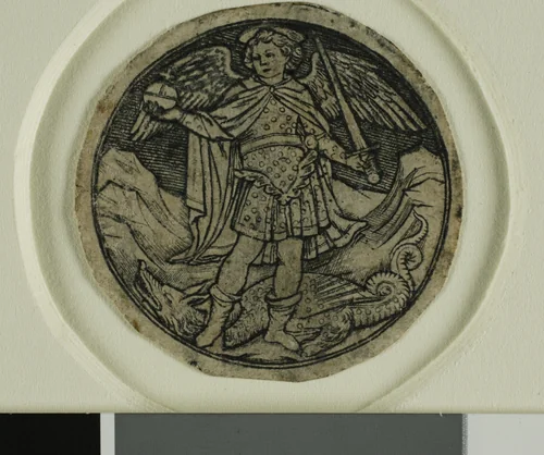 Saint Michael by Artist Unknown, print, 1400-1599