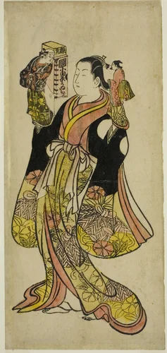 Puppeteer by Okumura Toshinobu, print, 1725-1735
