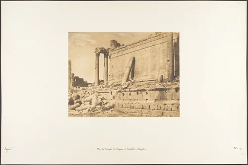 Vue du Temple de Jupiter, à Baâlbek (Héliopolis) by Maxime Du Camp, photograph, 1850