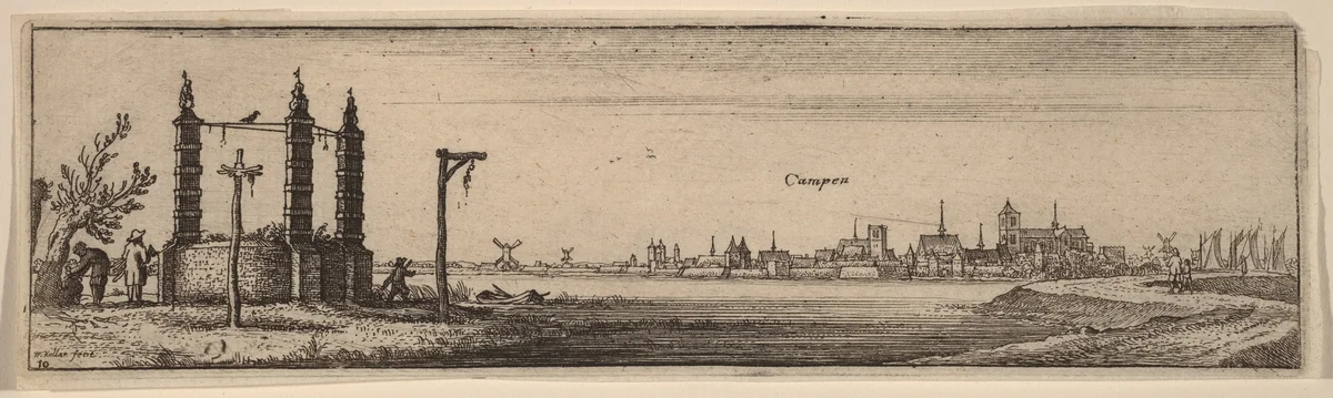 Kampen by Wenceslaus Hollar, print, 1632