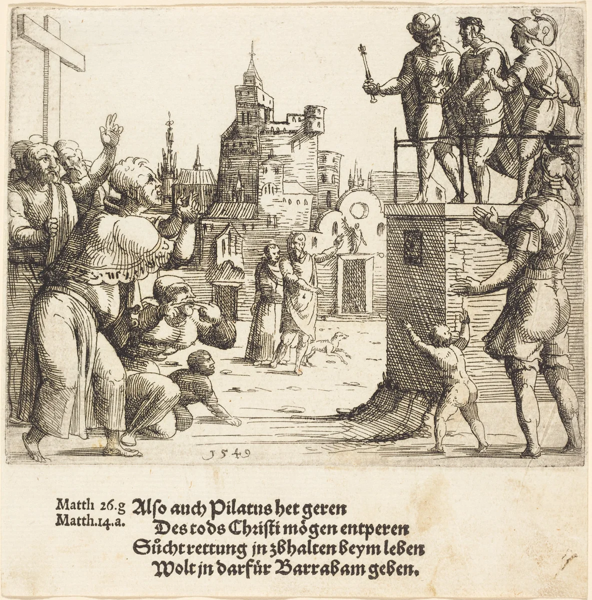 Ecce Homo by Augustin Hirschvogel, print, 1549