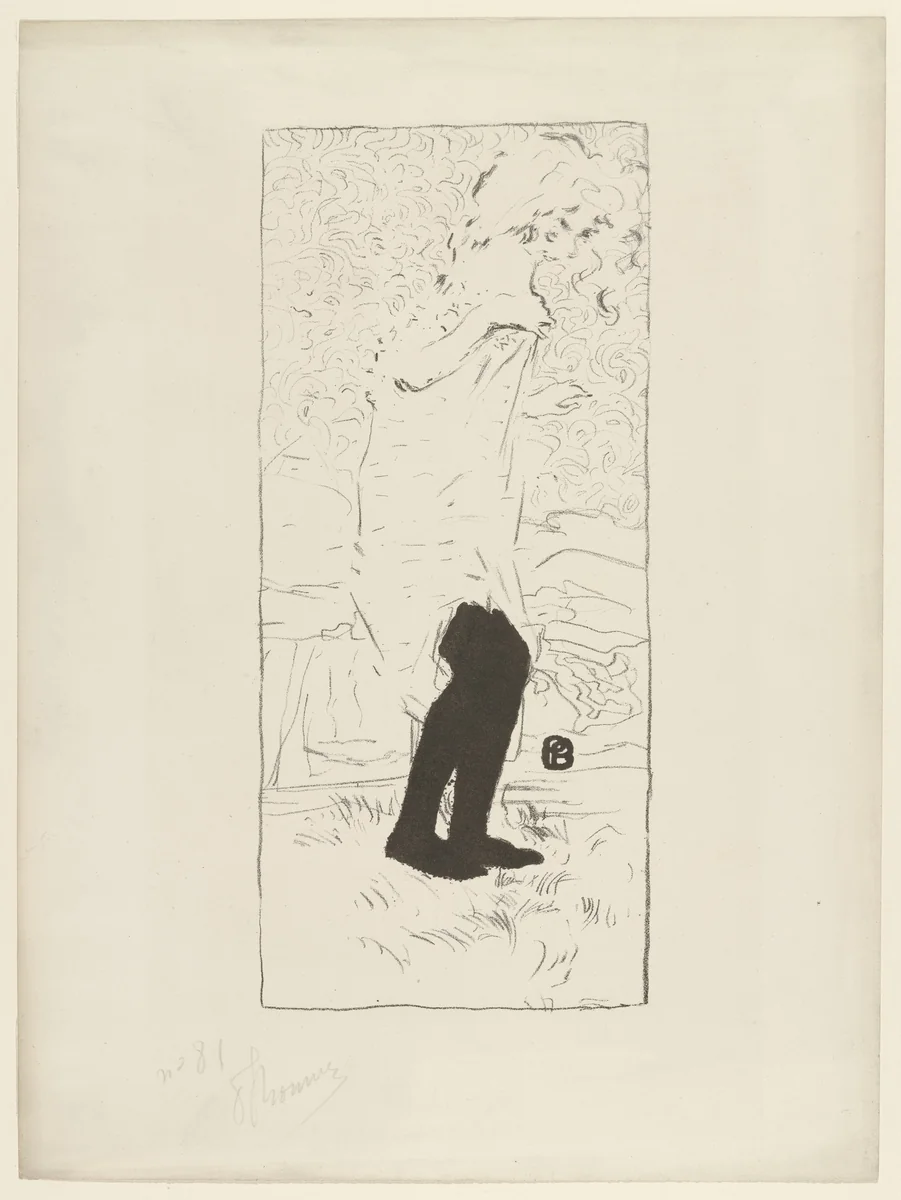 Young Woman in Black Stockings (Jeune Femme aux bas noirs) by Pierre Bonnard, print, 1893