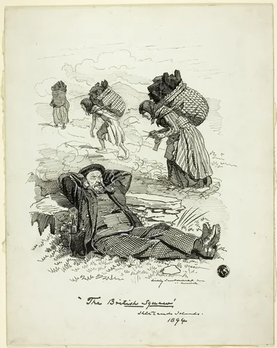 The British Squaw, Shetland Islands by Linley Sambourne, drawing, 1894