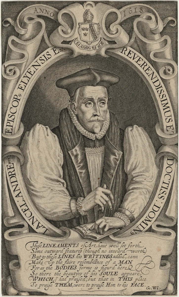 Lancelot Andrews, Bishop of Ely and Winchester by Simon van de Passe, print, 1595-1647