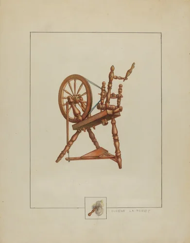 Spinning Wheel by Eugene La Foret, index of american design, 1935-1942