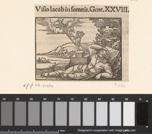 Droom van Jacob by anonymous, print, 1530-1533