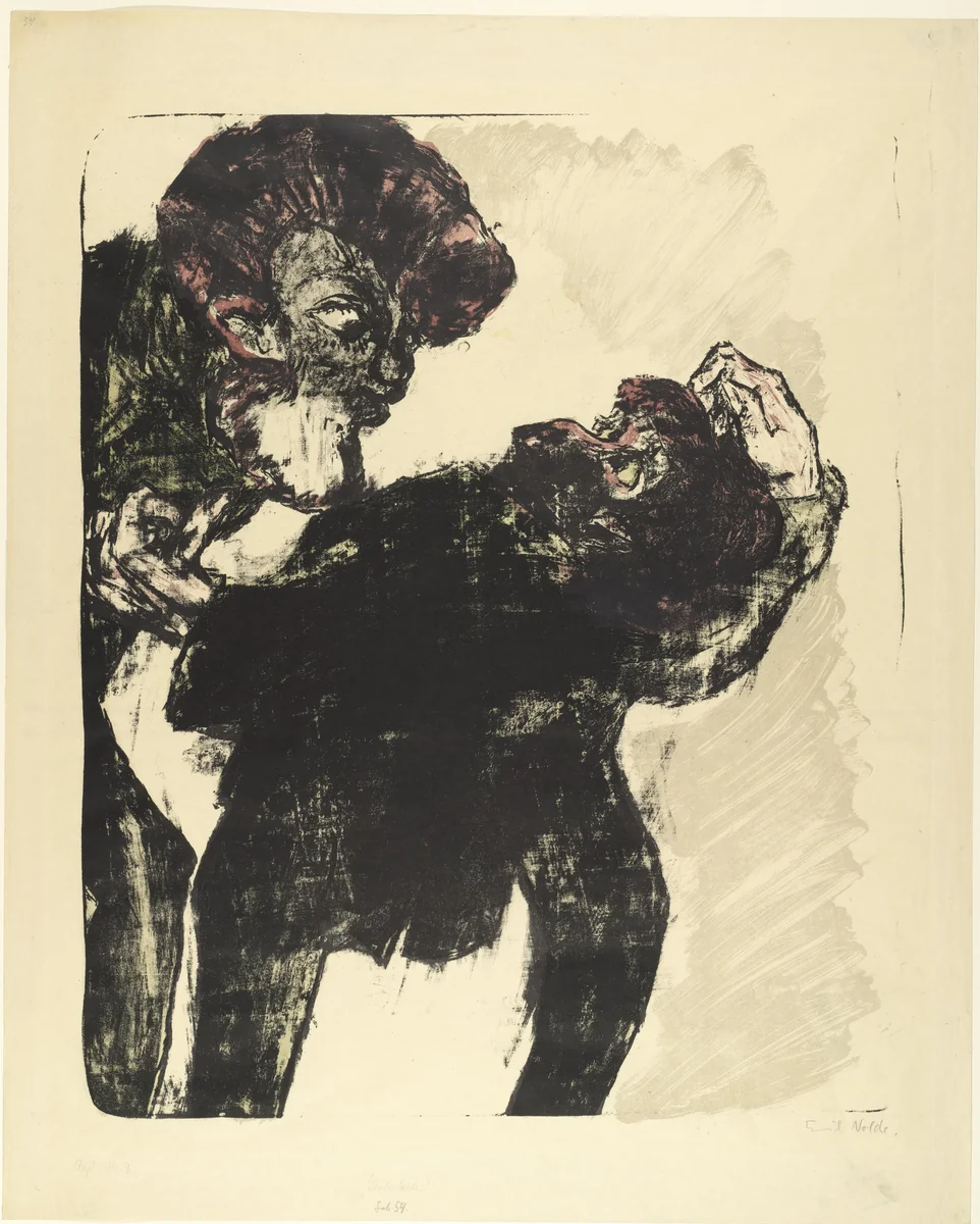 Grotesques (Grotesken) by Emil Nolde, print, 1913