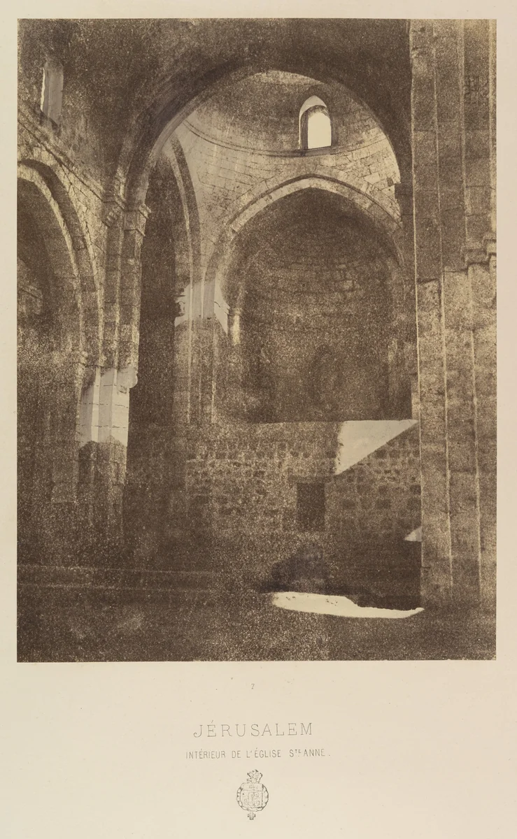 Jérusalem. Intérieur de l'Église Ste Anne. by Louis de Clercq, photograph, 1860