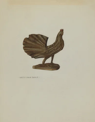 Pa. German Toy Rooster by Betty Jean Davis, index of american design, 1939