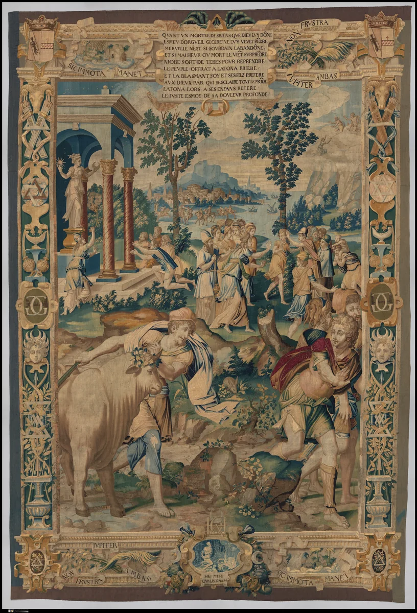 The Blasphemy of Niobe from Scenes from the Story of Diana by Jean Cousin, textile, 1547-1559