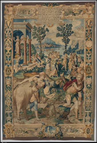 The Blasphemy of Niobe from Scenes from the Story of Diana by Jean Cousin, textile, 1547-1559